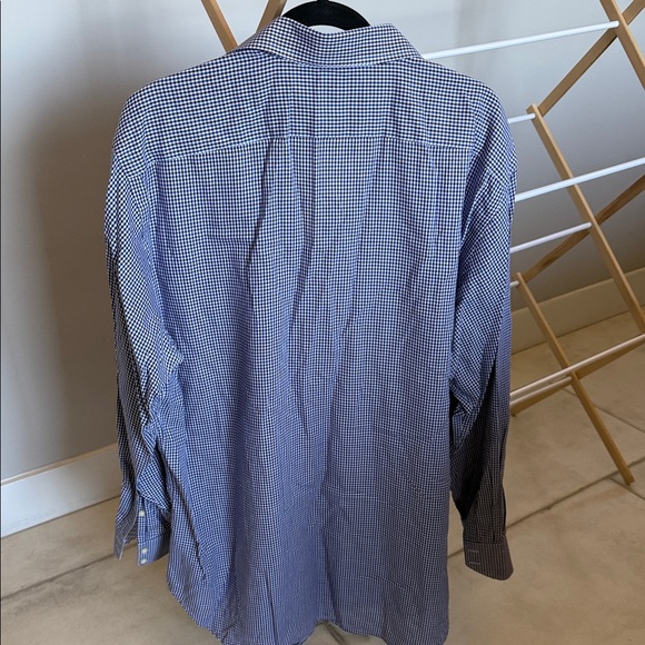Thomas Dean 100% cotton button down Checkered Shirt - Picture 3 of 3
